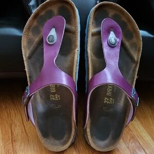 Birkenstock Purple Sandals with Cork Footbed